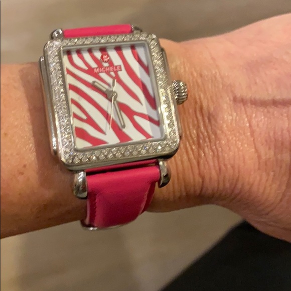 Michele Deco Pink Zebra Limited Ed. Watch - Picture 10 of 10
